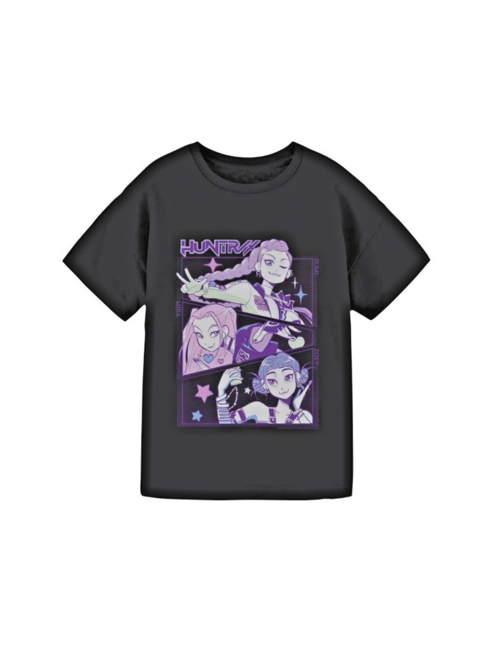 K-Pop Demon Hunters Huntrix Girls Small Short Sleeve Graphic T-Shirt
